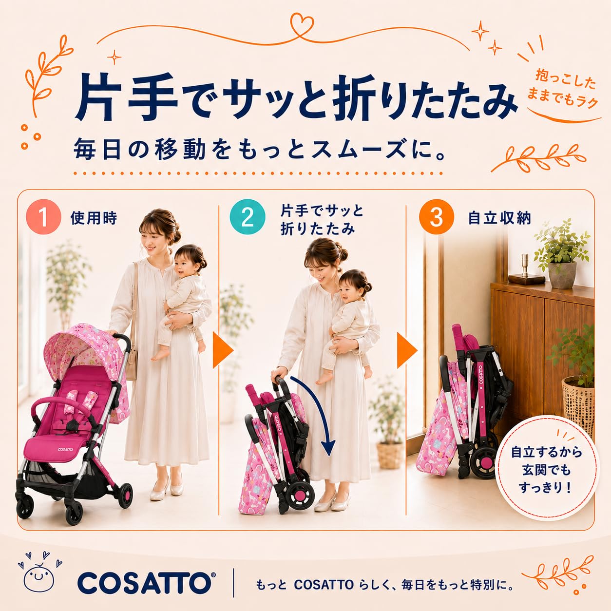 Amazon.co.jp: コサット Cosatto Yo トラベルベビーカー 軽量 バギー
